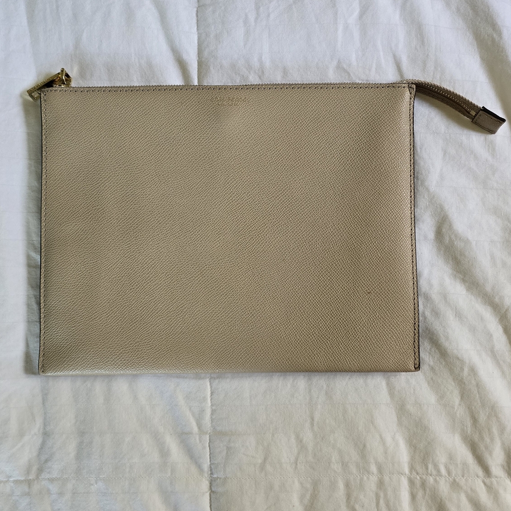 Henri Bendel Beige Wristlet Clutch